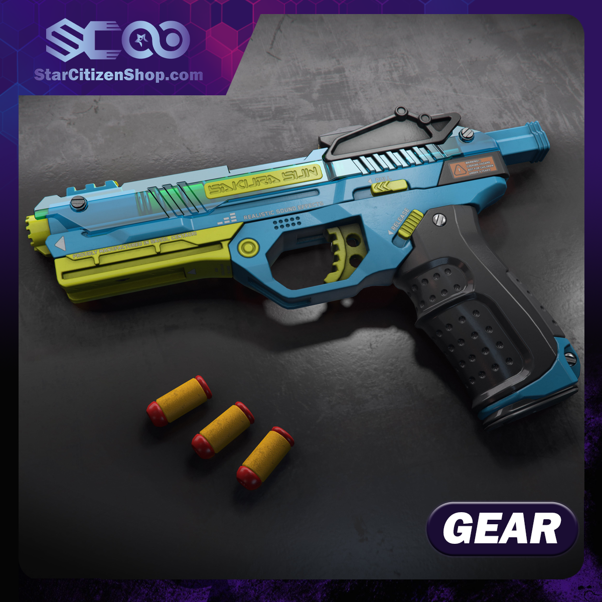 WowBlast "Blue" Desperado Toy Pistol