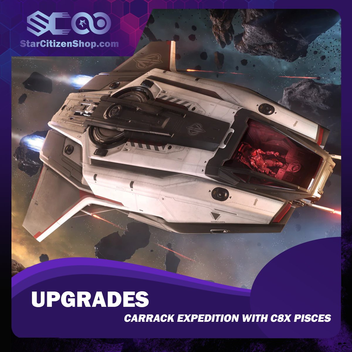 Star Citizen Upgrade to Carrack Expedition with C8X Pisces – Anvil Aerospace Carrack Expedition with C8X Pisces CCU ship upgrade
