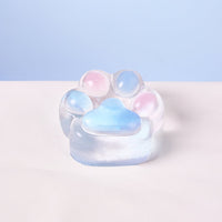Transparent-blue-pink Paw Taba Squishy