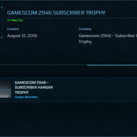 Gamescom 2946 Subscriber Trophy